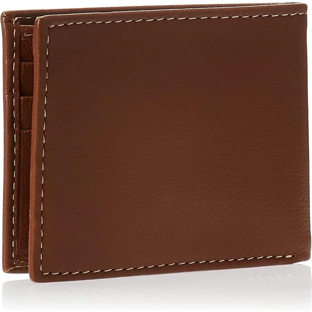 Men's Blix Genuine Tan Leather Billfold Slip Pocket Designed Wallet One Size